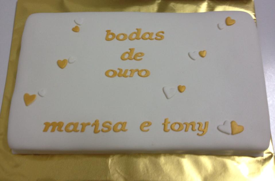 Cake Design - Bolo de Casamento de 50 Anos