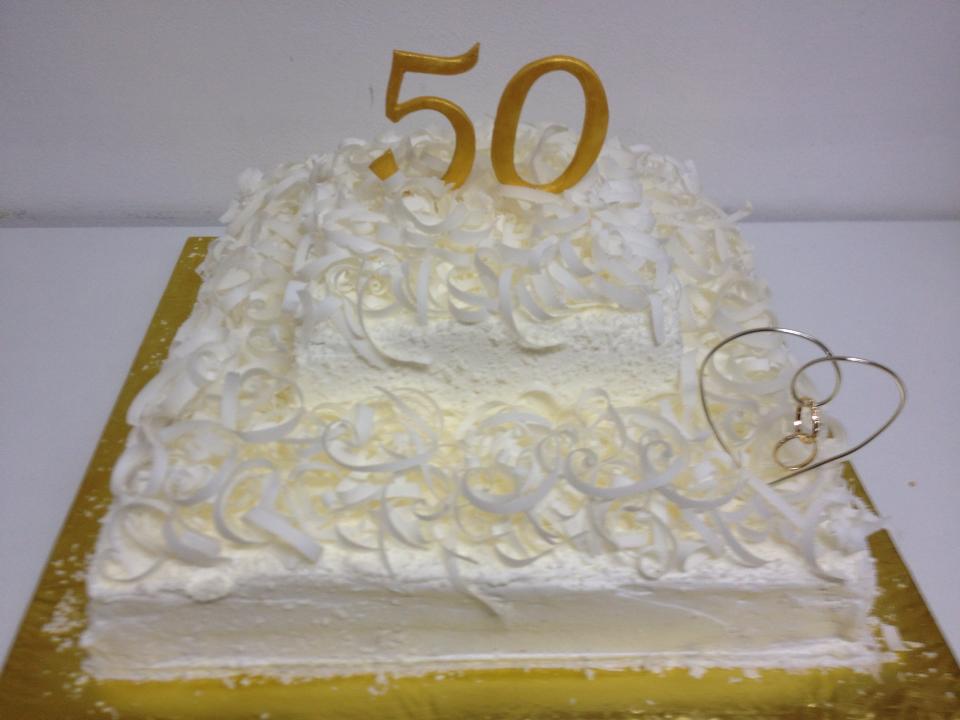 Cake Design - Bolo de Casamento de 50 Anos